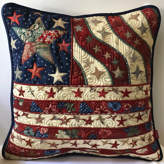 Patriotic Star TAI240424212 Quilted Pillow Case