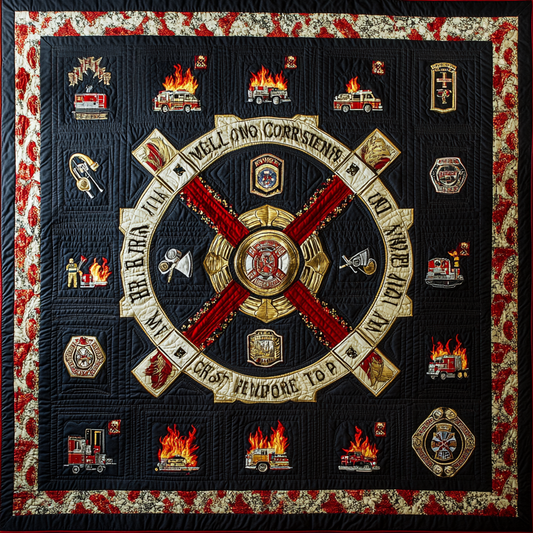Firefighter TAI101224229 Quilt Blanket