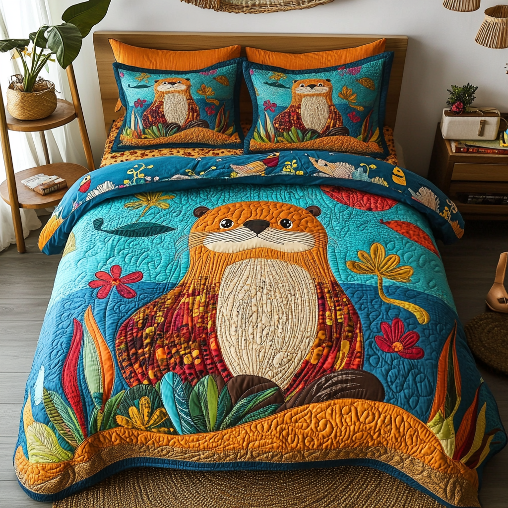 Otter DAI090125019 Quilt Bedding Set