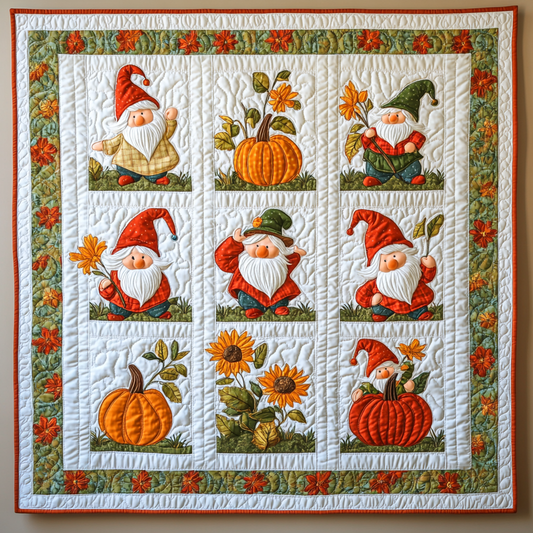 Harvest Gnome DAI221024142 Quilt Blanket