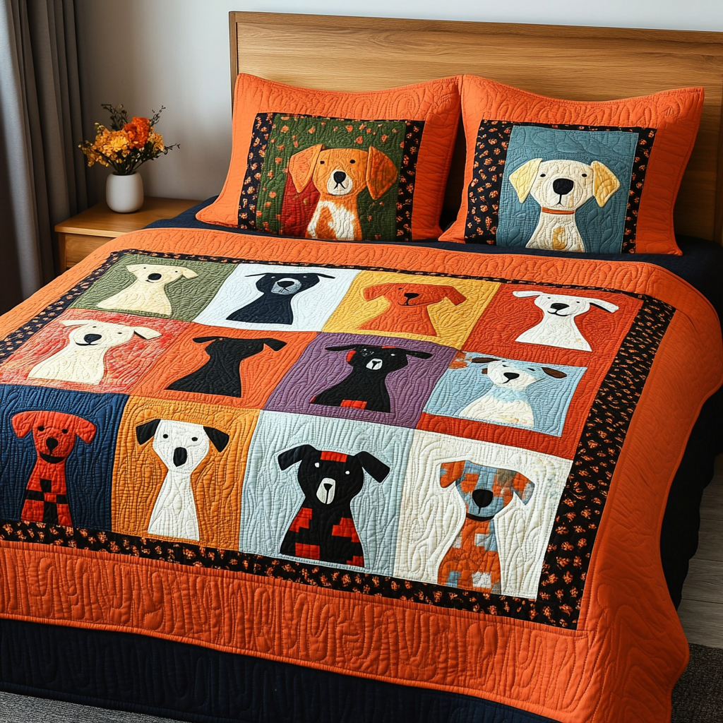 Dog DAI280824310 Quilt Bedding Set