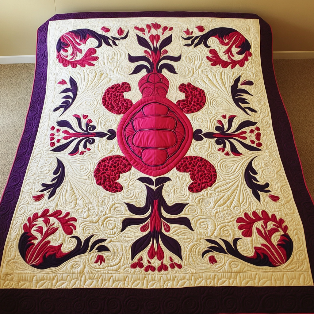 Hawaiian Turtle DAI040225073 Quilt Blanket