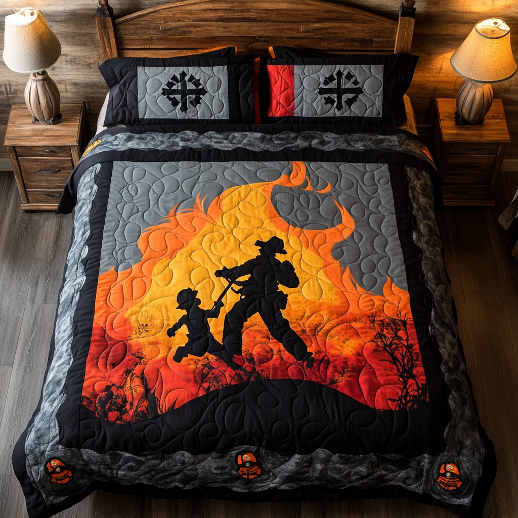 Firefighter TAI101224304 Quilt Bedding Set