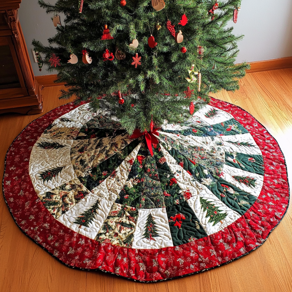 Christmas Tree TAI040924326 Quilted Tree Skirt