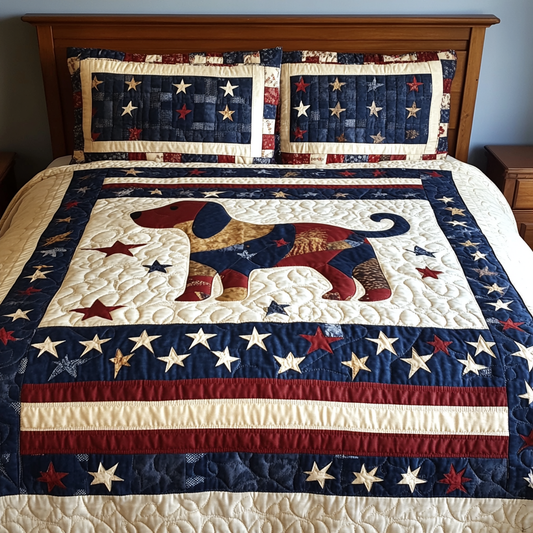 Patriotic Dachshund DAI280824307 Quilt Bedding Set