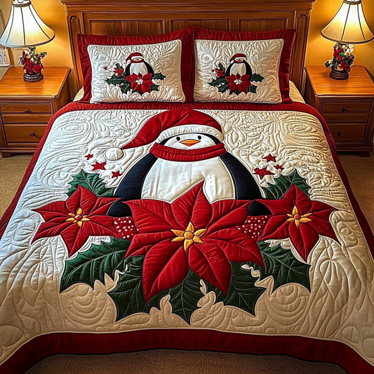 Christmas Penguin TAI201124324 Quilt Bedding Set