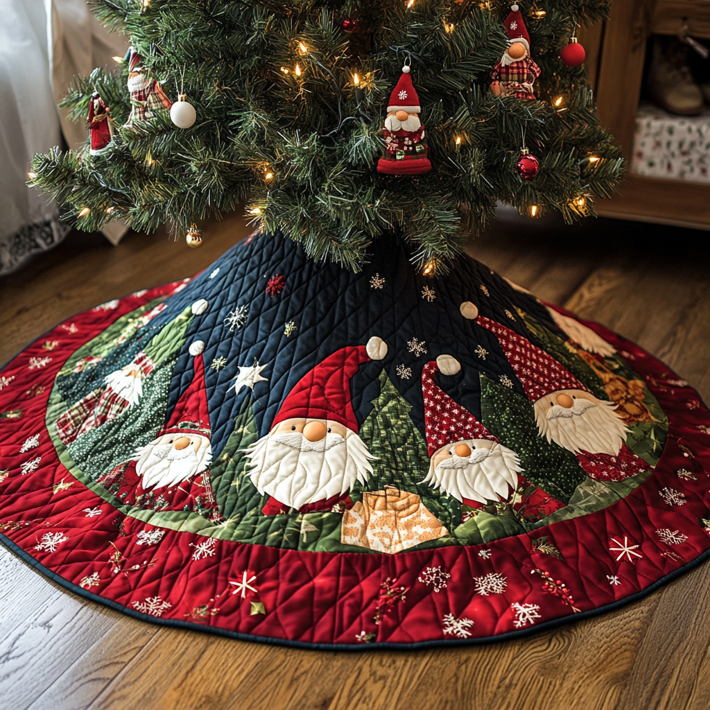 Christmas Gnome TAI021024078 Quilted Tree Skirt