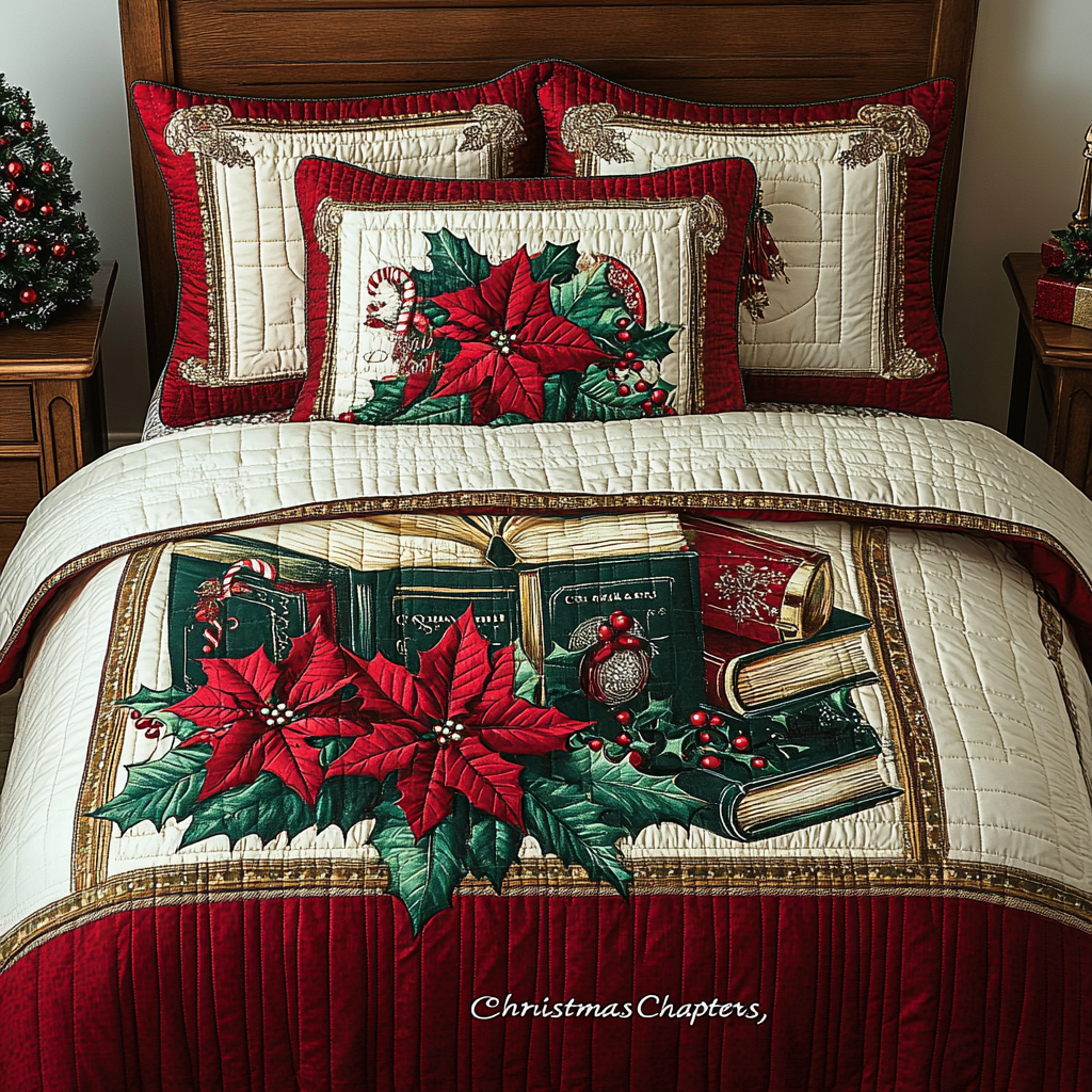 Christmas Book TAI101224483 Quilt Bedding Set