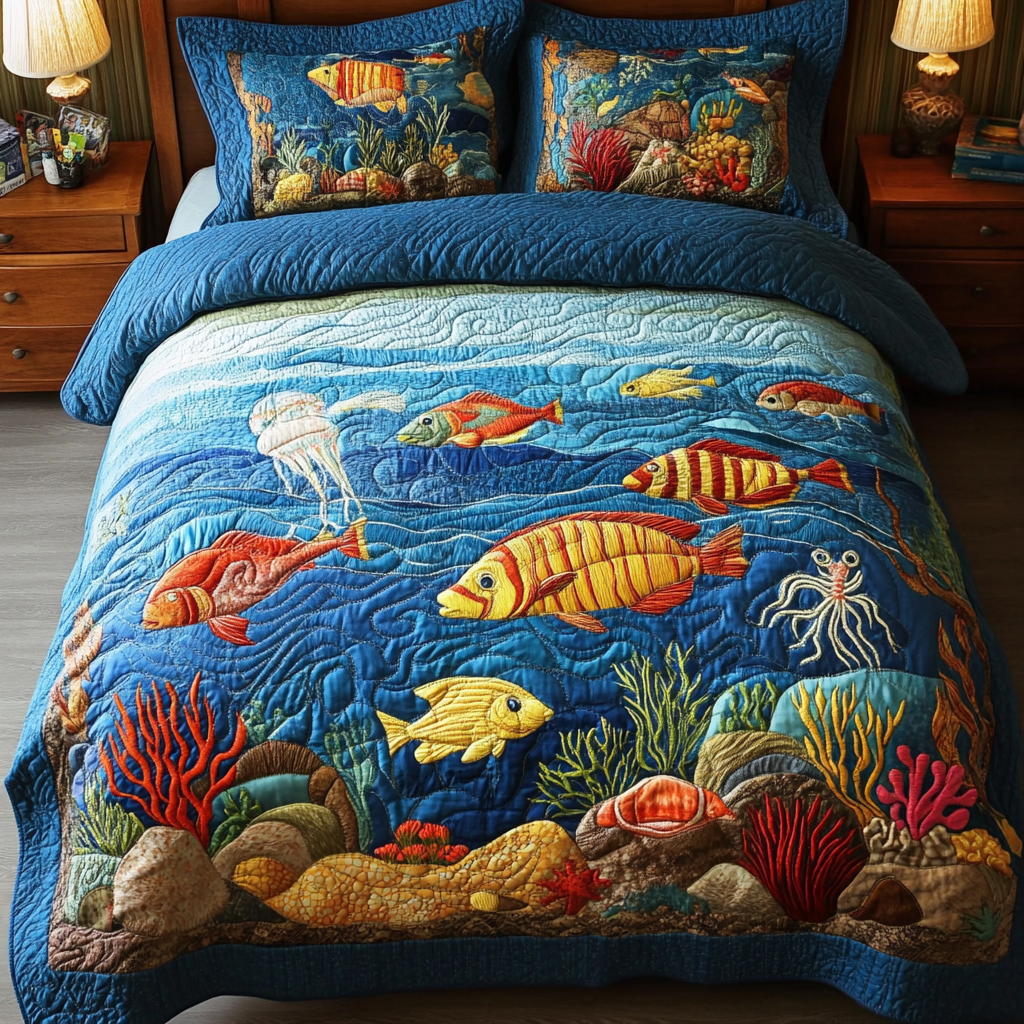 Sea Creature DAI150125189 Quilt Bedding Set