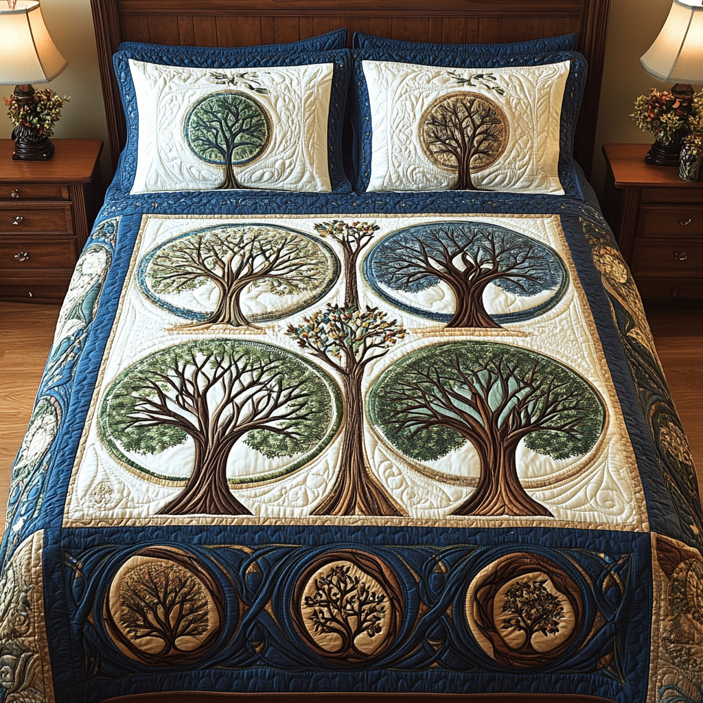 Tree Of Life TAI101224333 Quilt Bedding Set