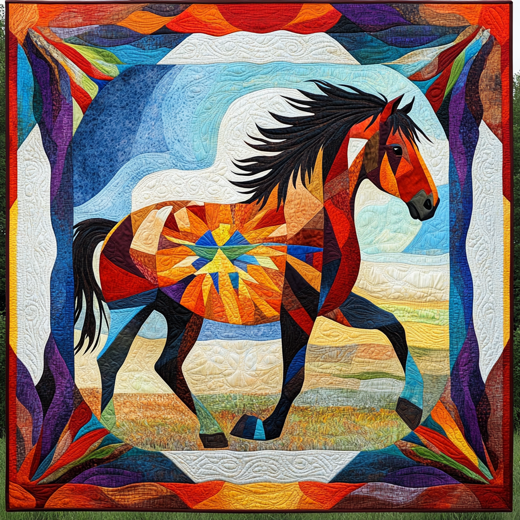 Native Horse TAI041024432 Quilt Blanket