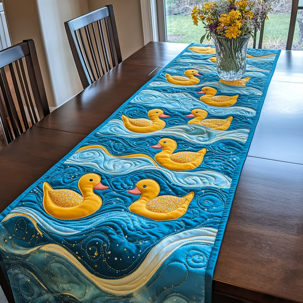 Duckling DAI040225428 Quilted Table Runner