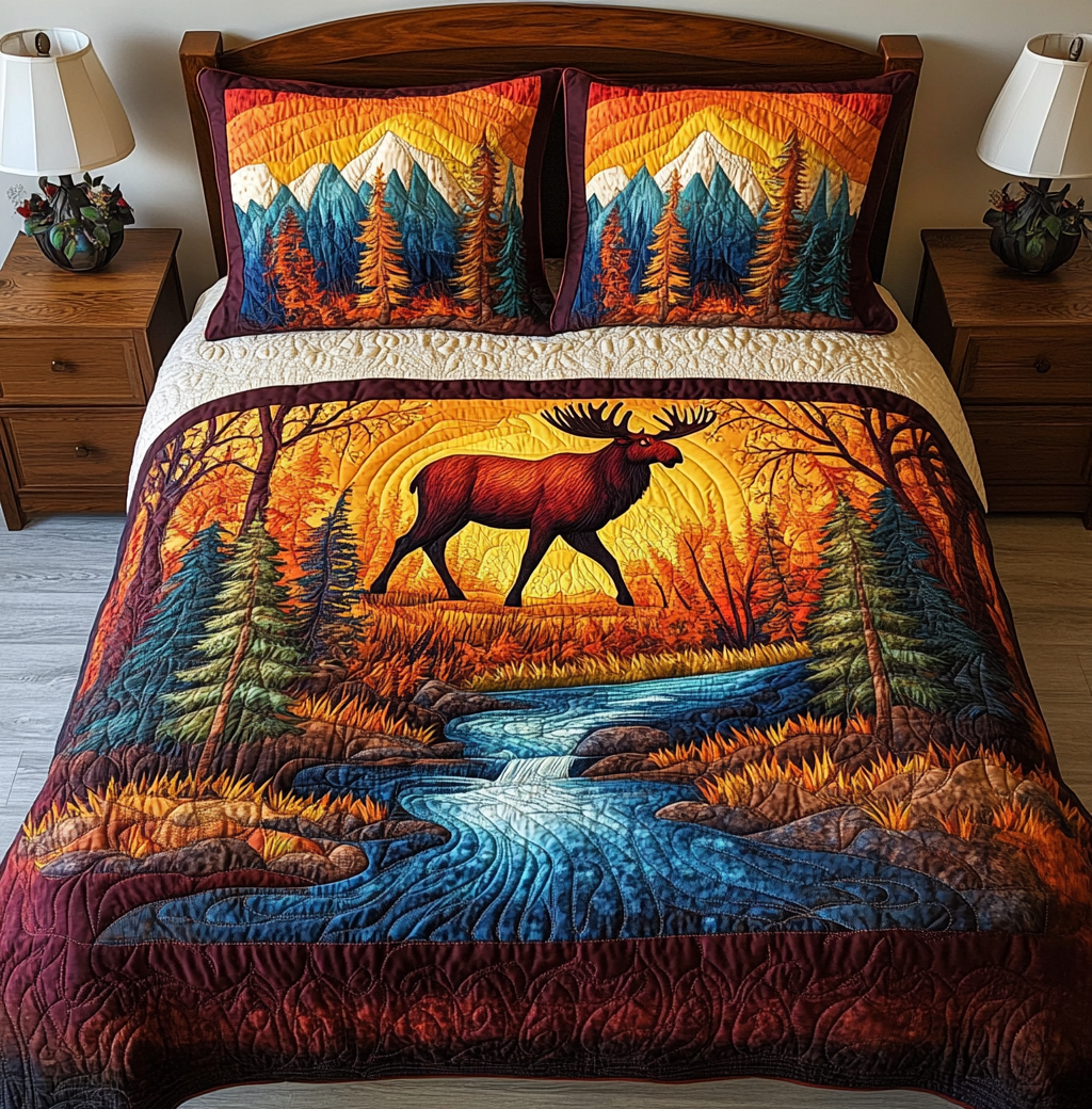 Moose DAI150125198 Quilt Bedding Set