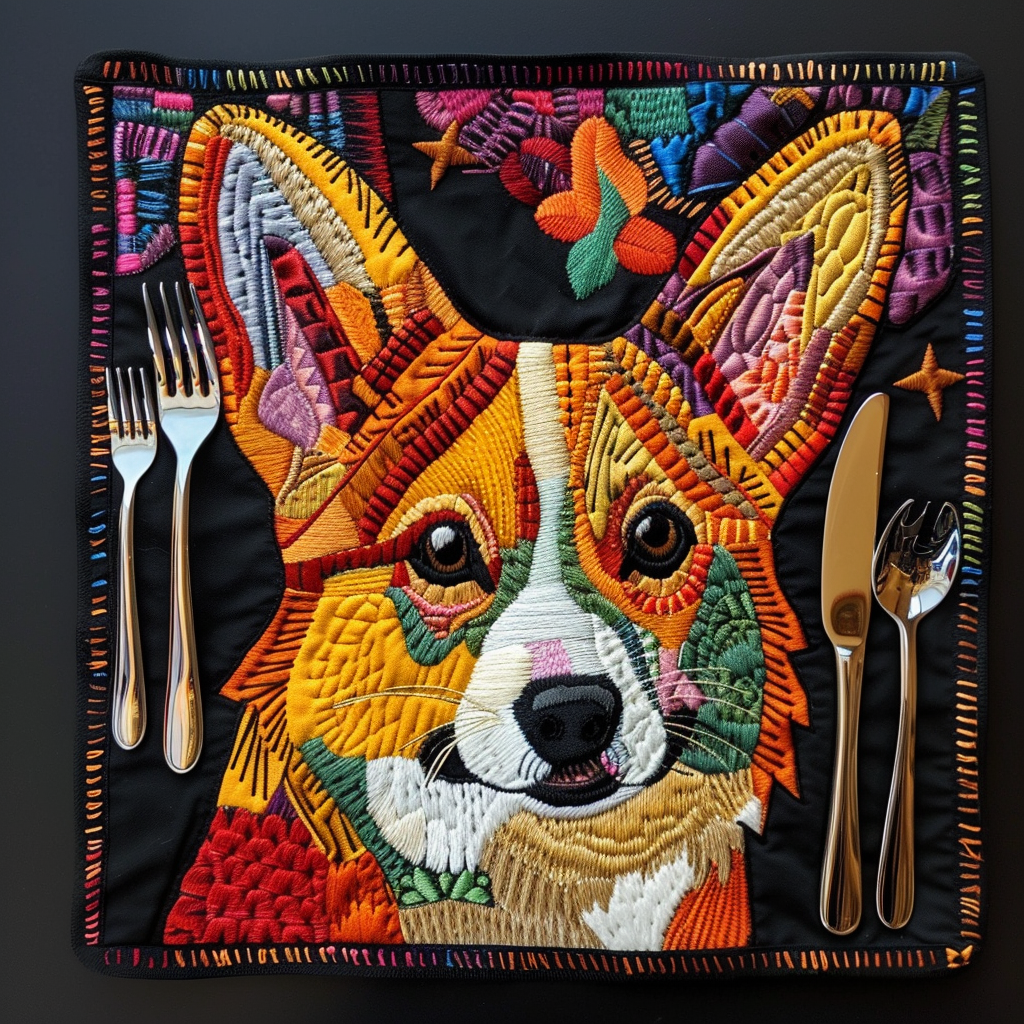 Corgi TAI21052401 Quilted Placemats