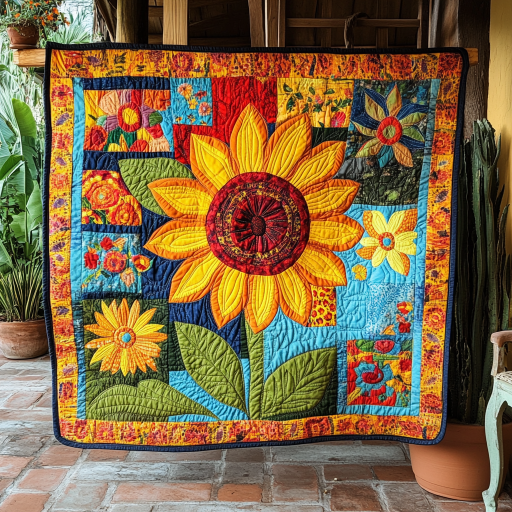 Sunflower DAI010824092 Quilt Blanket