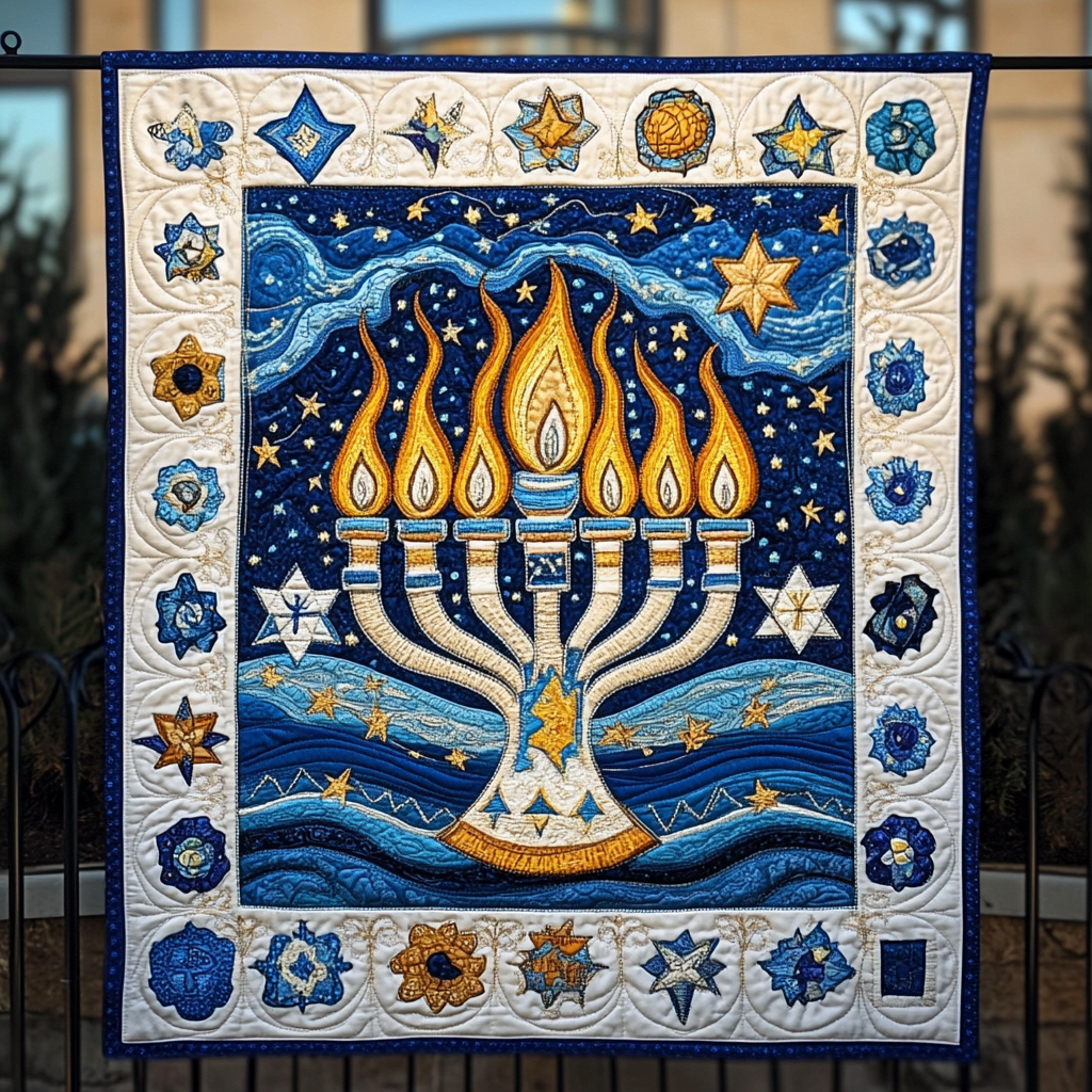 Jewish Hanukkah TAI091024133 Quilt Blanket