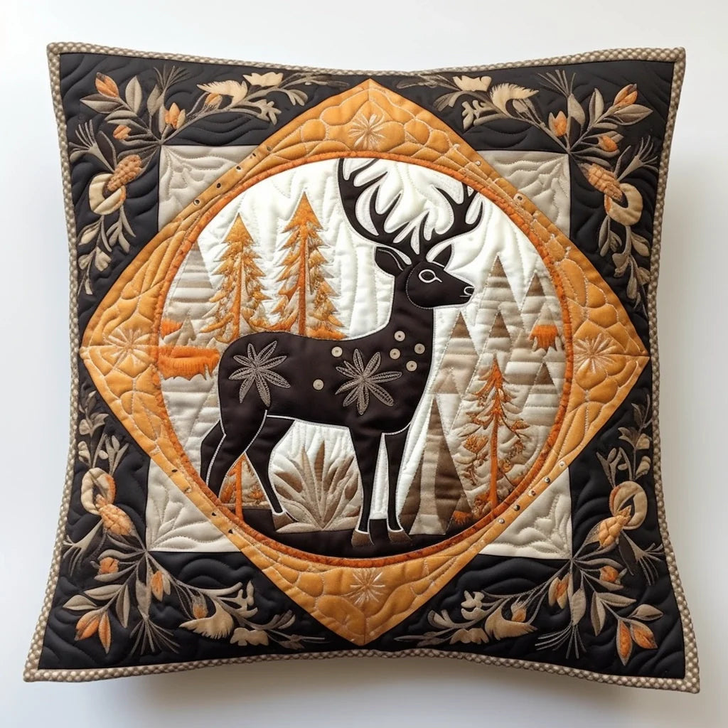 Deer TAI060324094 Quilted Pillow Case