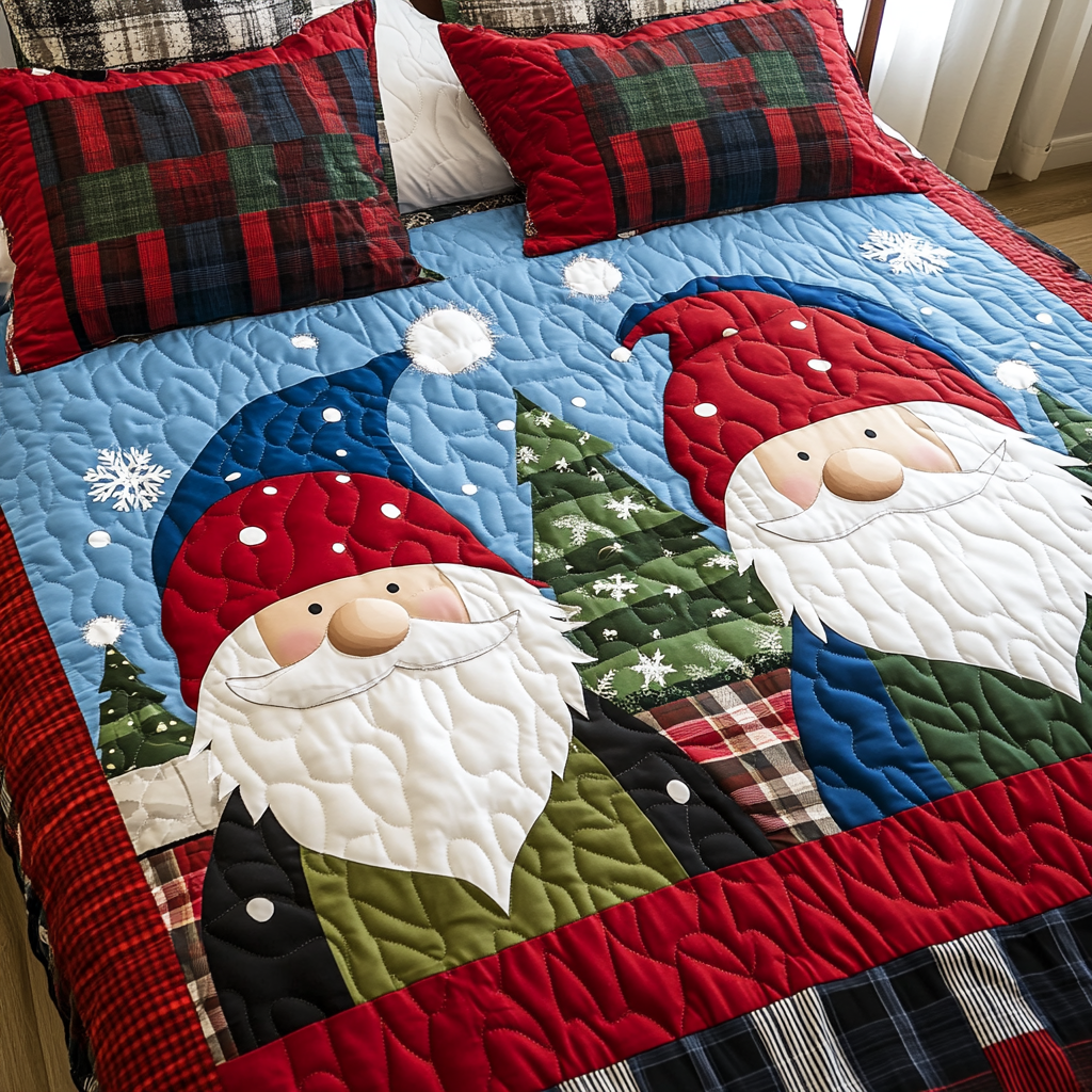 Christmas Gnome TAI181024146 Quilt Bedding Set