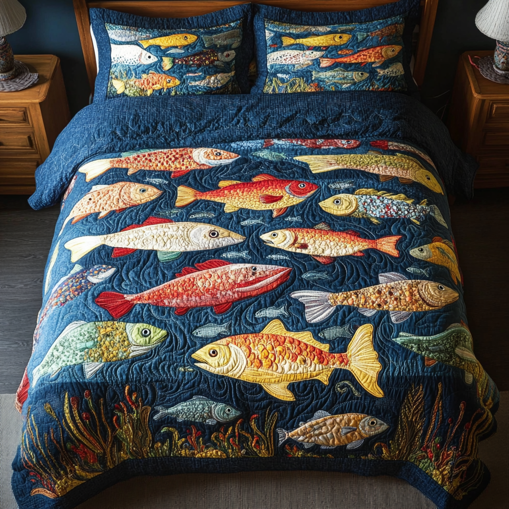 Trout Fish DAI150125193 Quilt Bedding Set