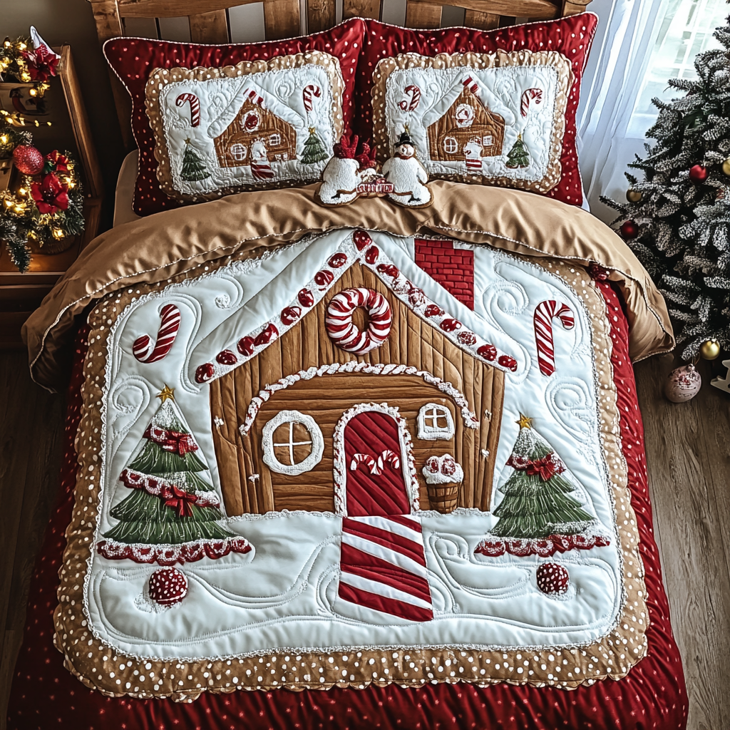 Gingerbread House DAI181124032 Quilt Bedding Set