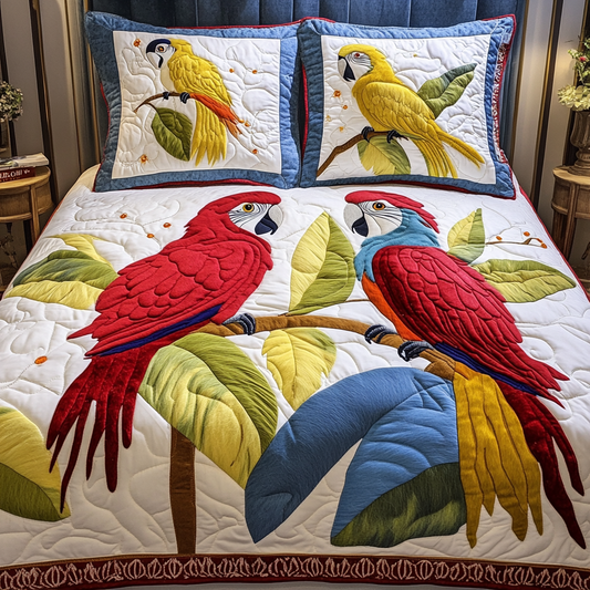 Parrot DAI281124123 Quilt Bedding Set