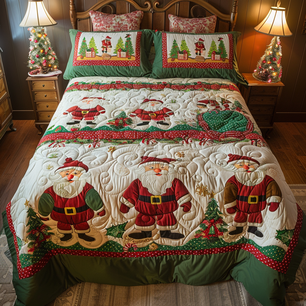 Christmas Santa TAI010824034 Quilt Bedding Set