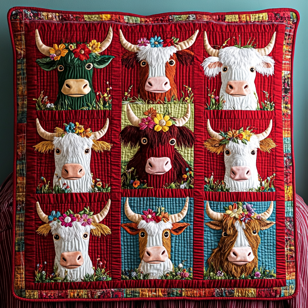 Highland Cow DAI040225162 Quilt Blanket