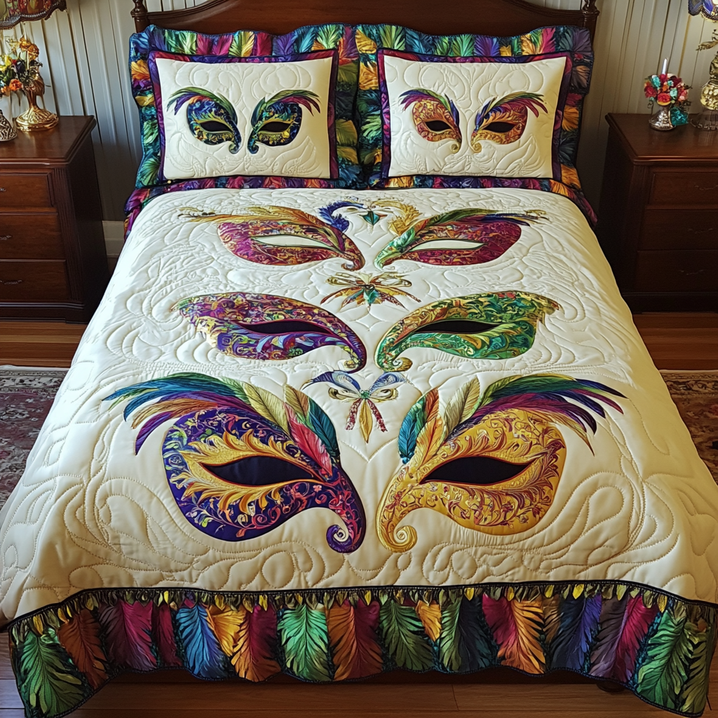 Mardi Gras DAI200125023 Quilt Bedding Set