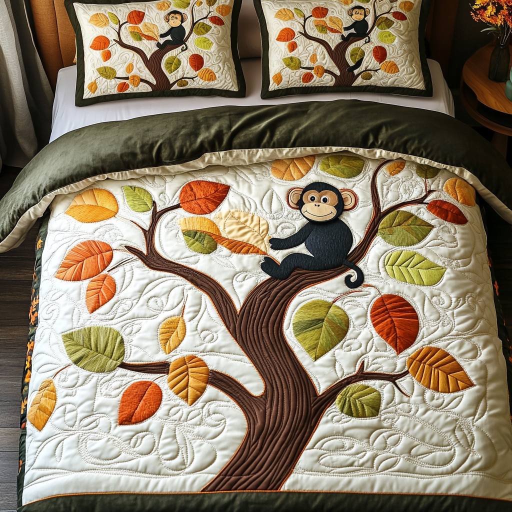 Monkey DAI150125214 Quilt Bedding Set