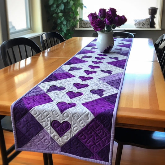 Heart TAI24112302 Quilted Table Runner