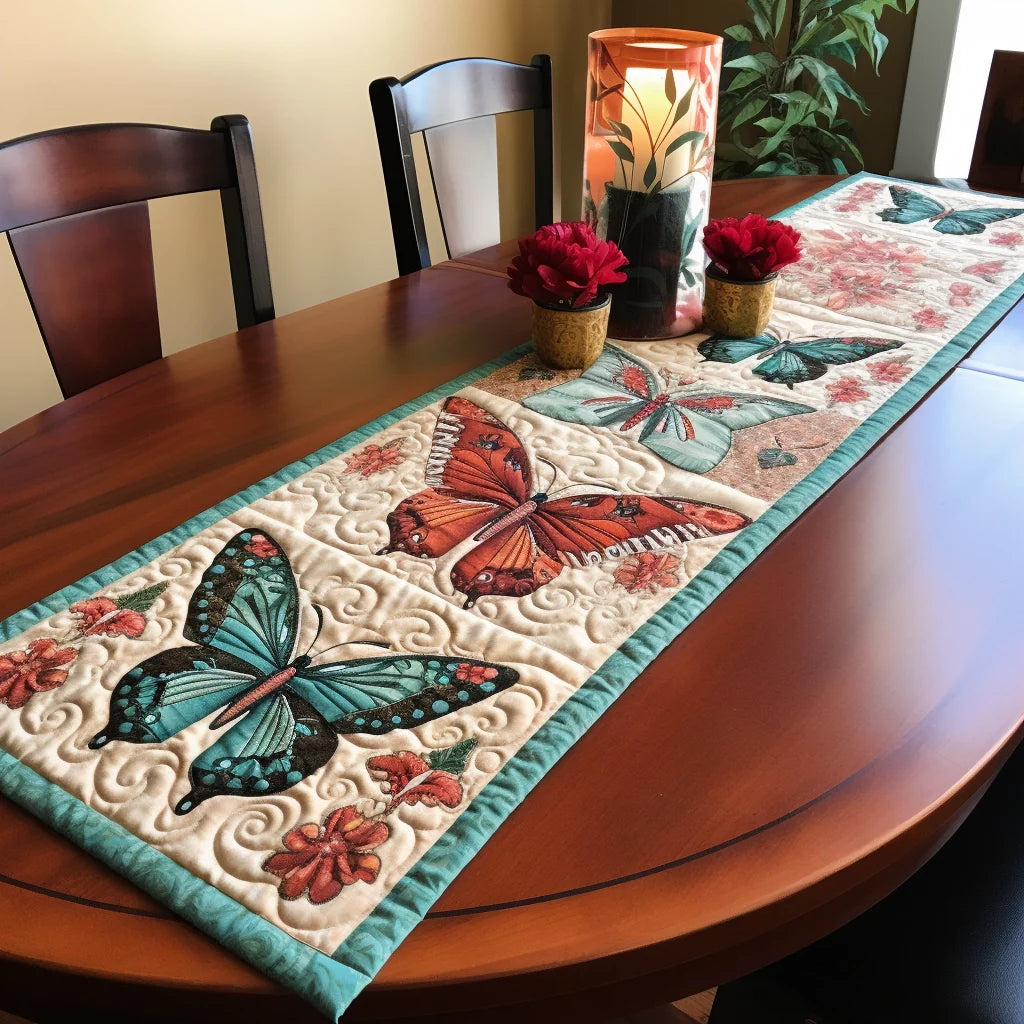 Butterfly TAI13122350 Quilted Table Runner