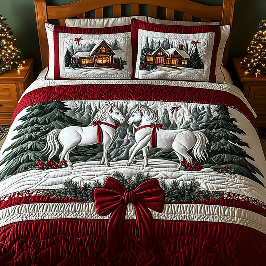 Christmas Horse TAI201124264 Quilt Bedding Set