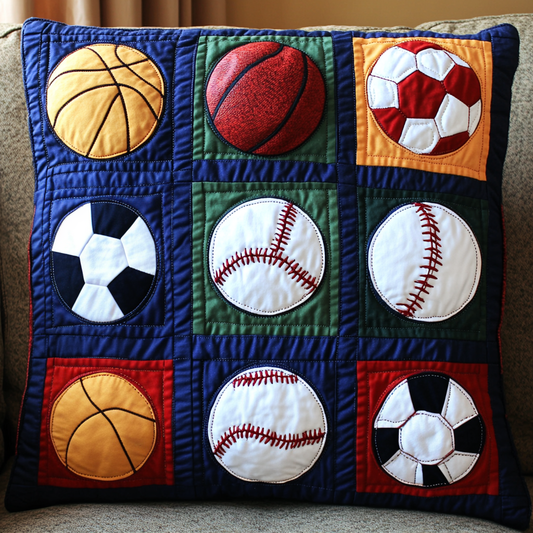 Sport Balls DAI040225322 Quilted Pillow Case