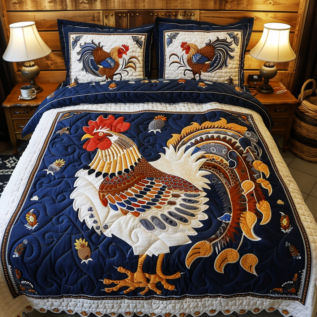 Rooster TAI251124150 Quilt Bedding Set