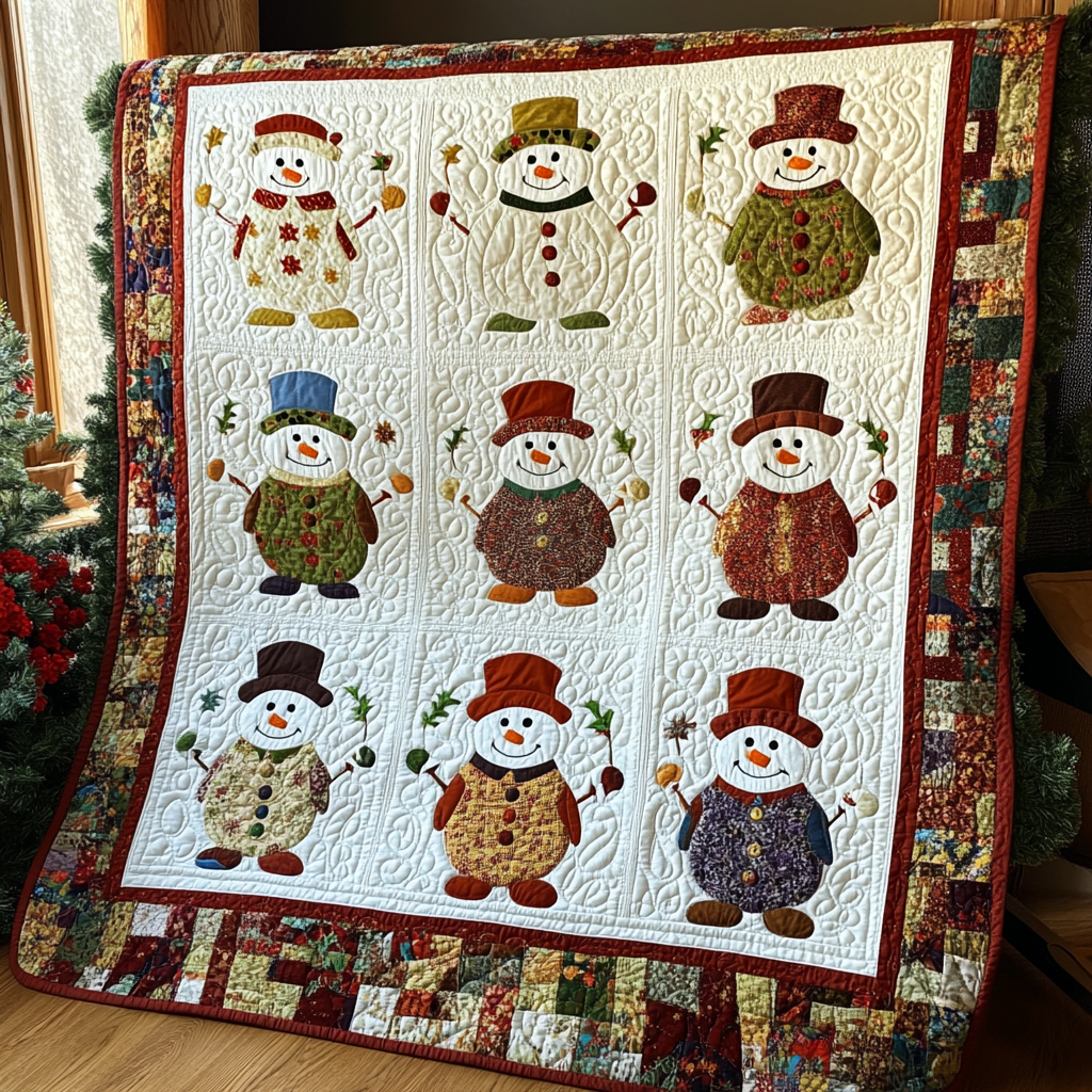 Christmas Snowman TAI260924075 Quilt Blanket