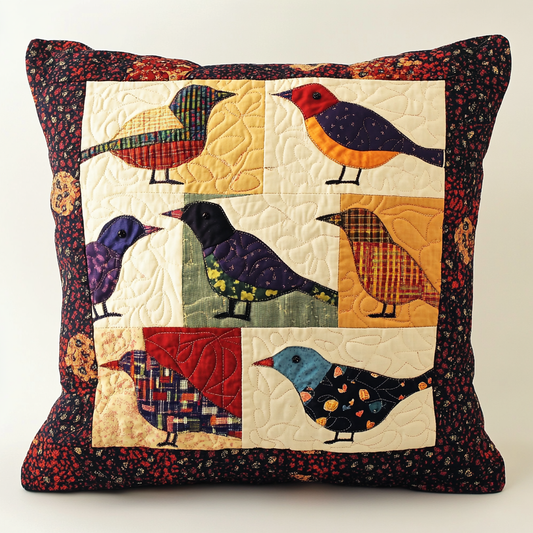 Bird DAI230924122 Quilted Pillow Case