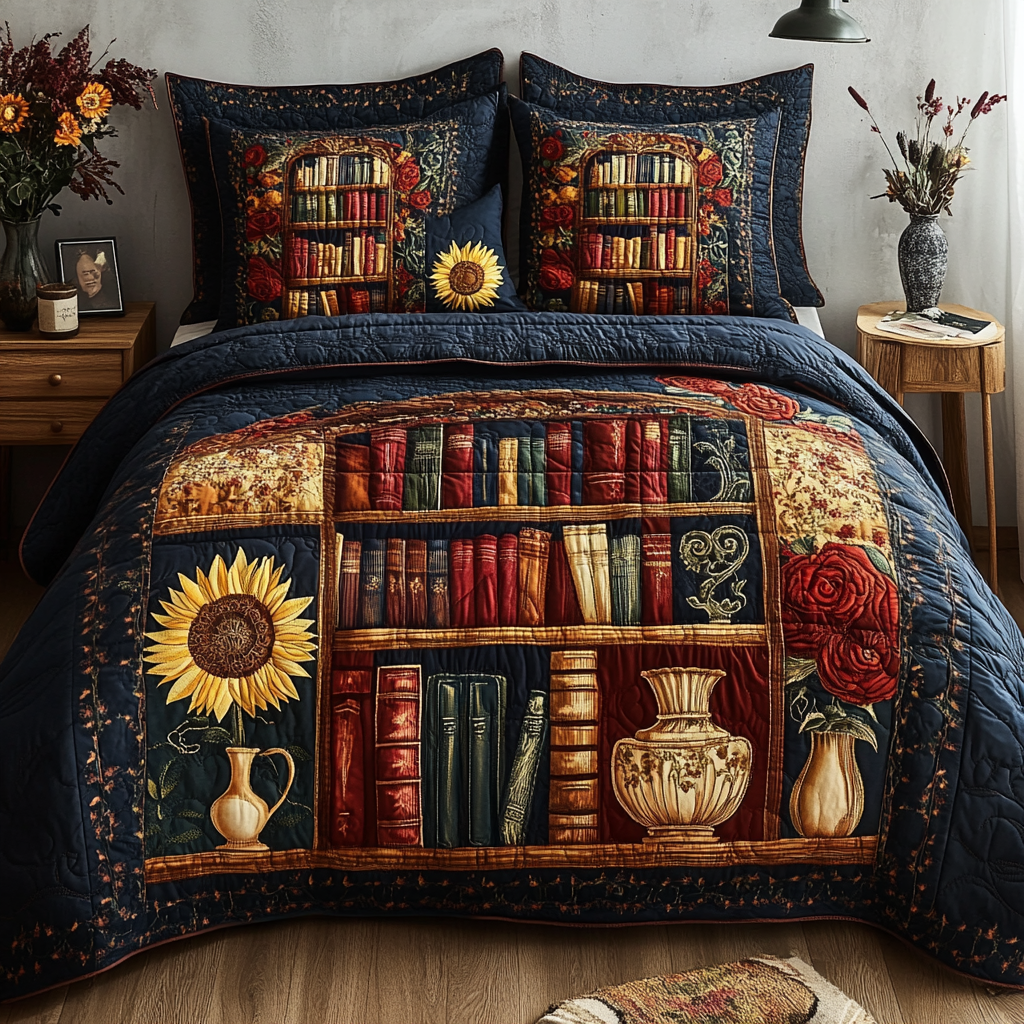 Bookcase TAI111124137 Quilt Bedding Set