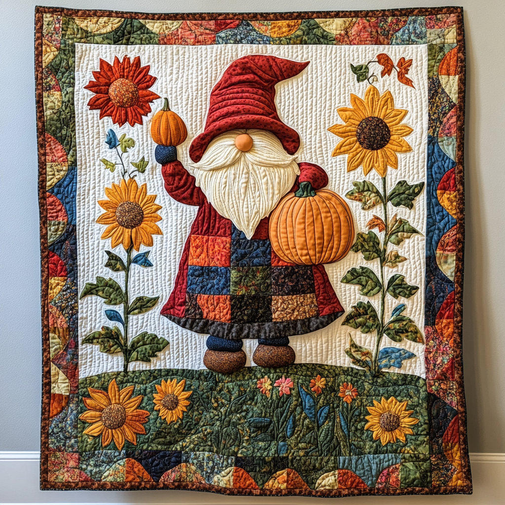 Harvest Gnome DAI221024147 Quilt Blanket