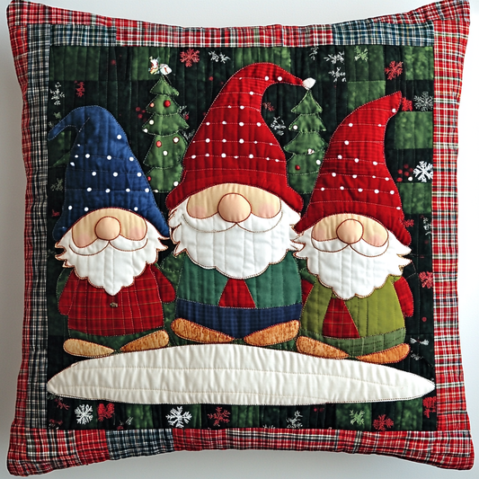 Christmas Gnome TAI181024513 Quilted Pillow Case