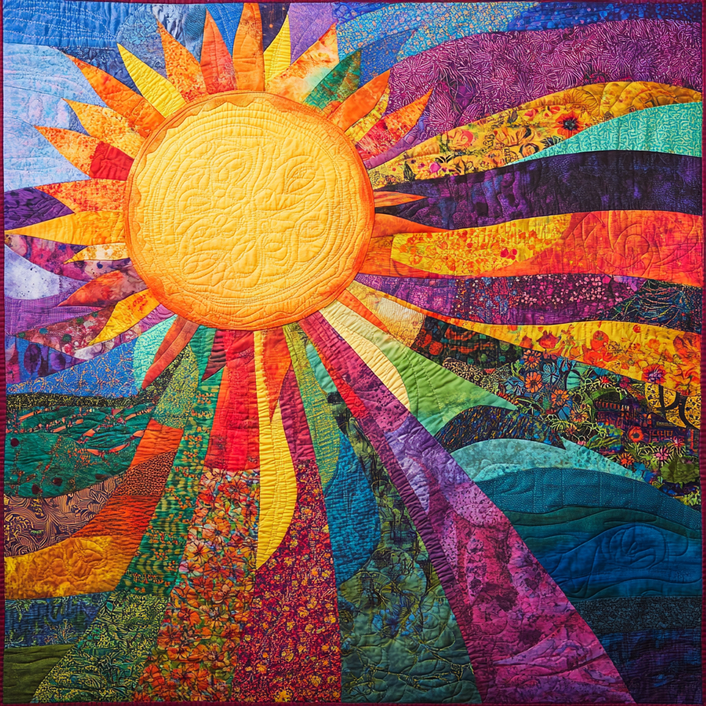 Hippie Sun TAI181024016 Quilt Blanket