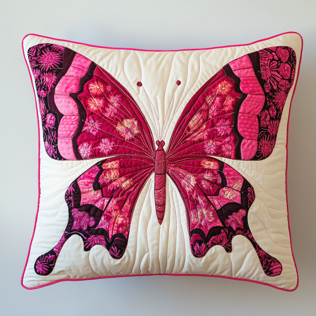 Butterfly TAI130824152 Quilted Pillow Case