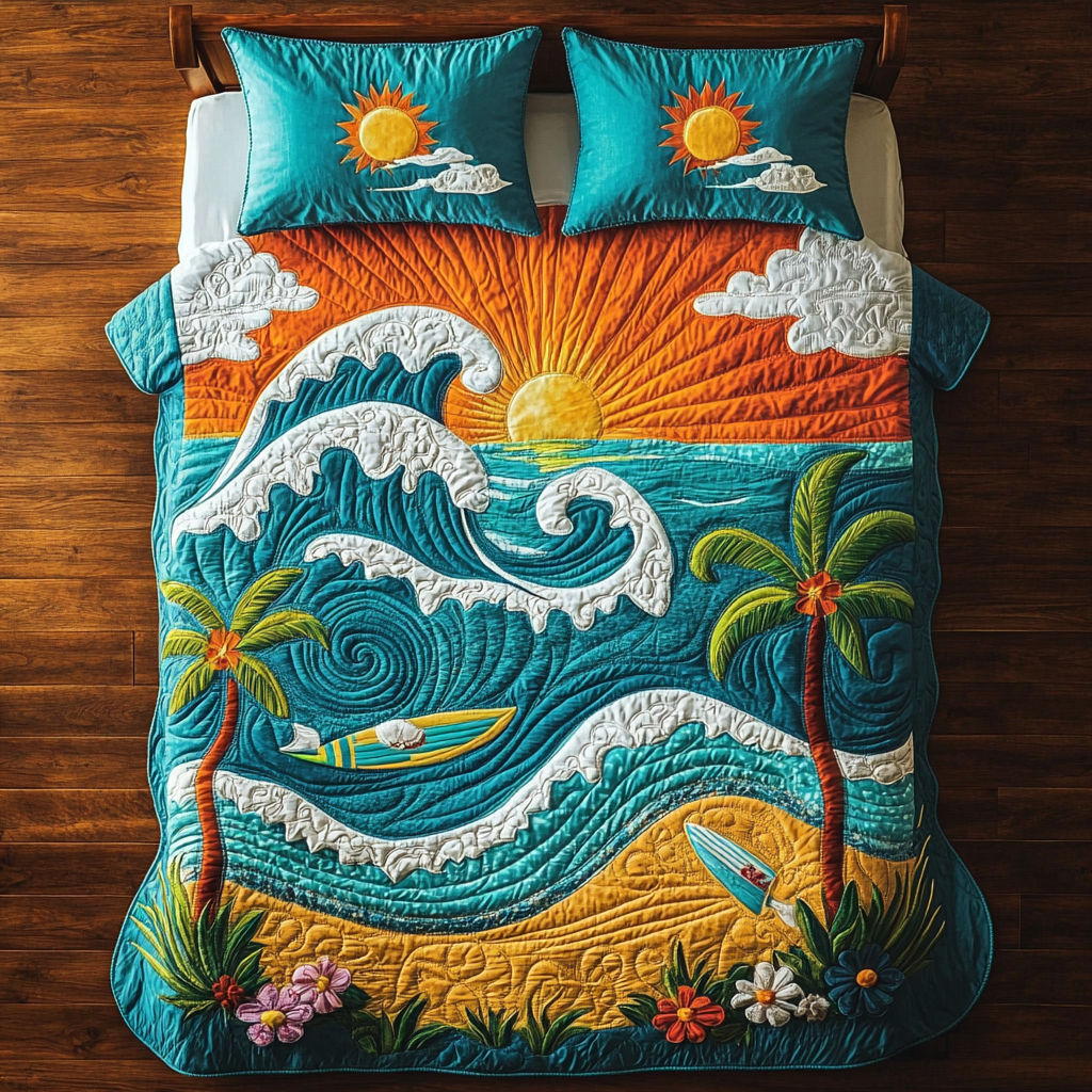 Sunset Beach DAI090125029 Quilt Bedding Set