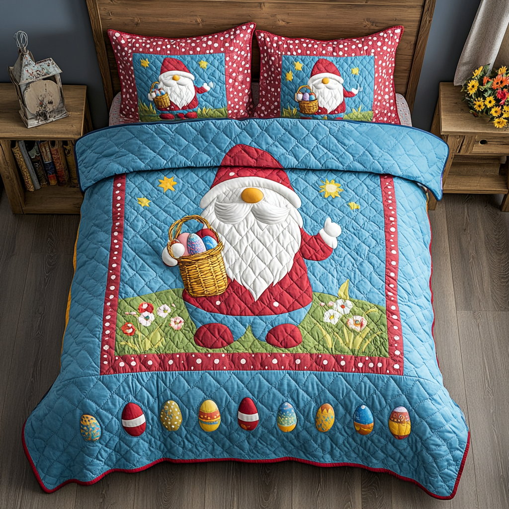 Easter Gnome DAI090125052 Quilt Bedding Set