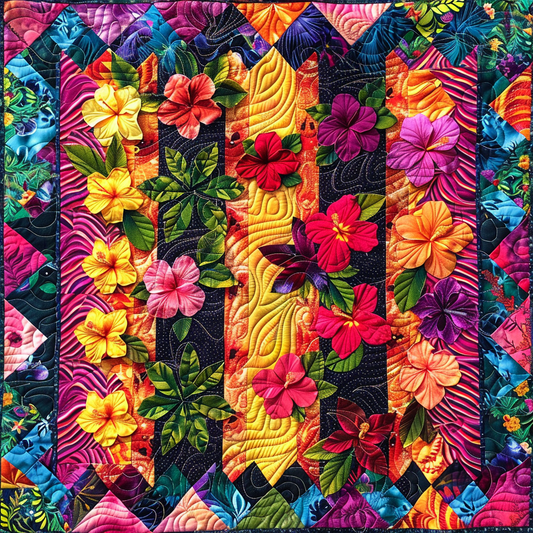 Hibiscus TAI040724016 Quilt Blanket