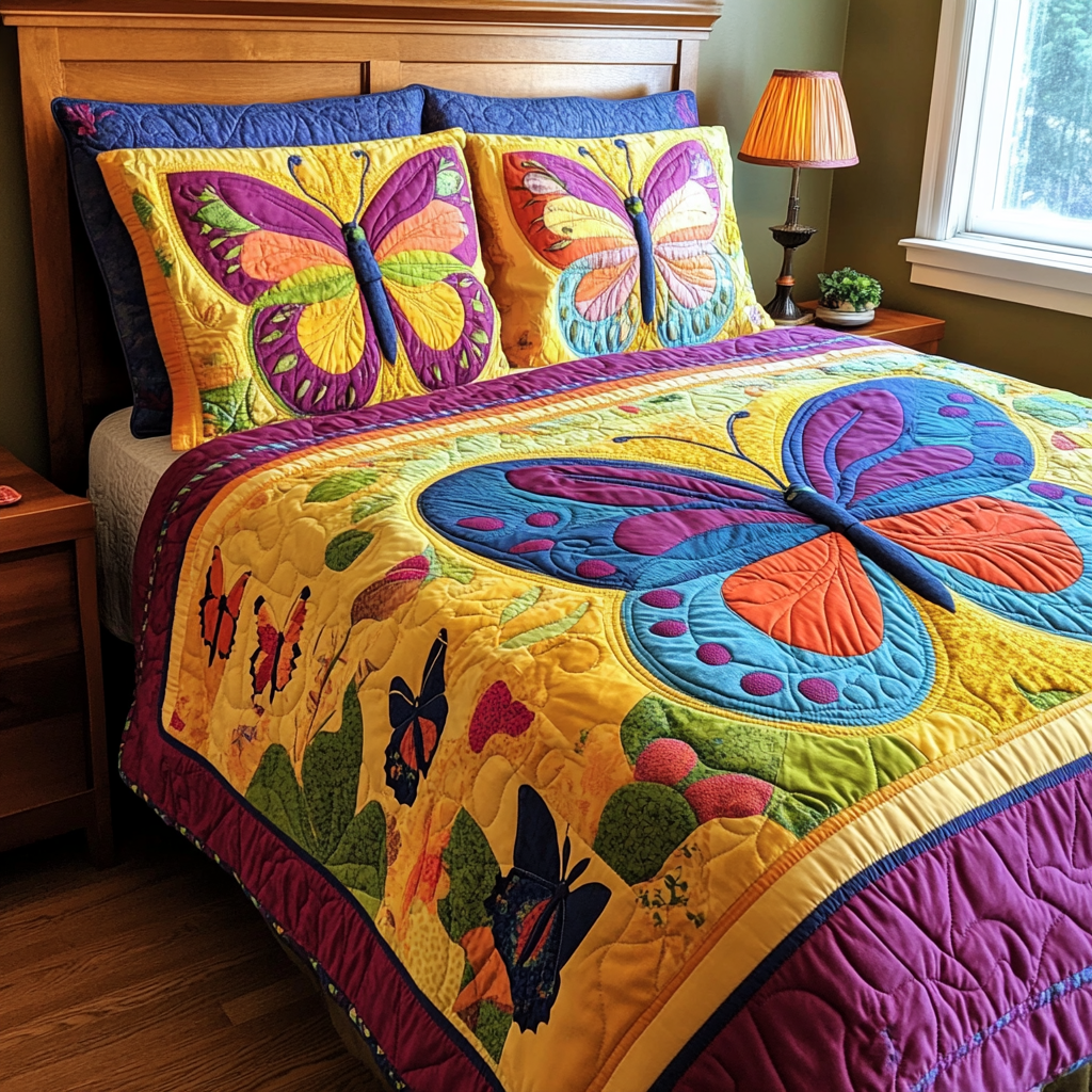 Butterfly TAI080824111 Quilt Bedding Set