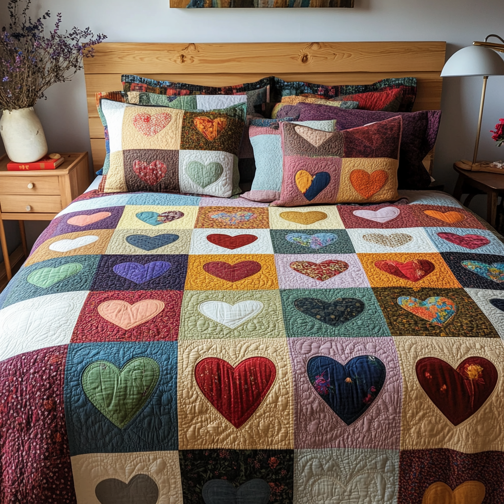 Heart DAI280824028 Quilt Bedding Set