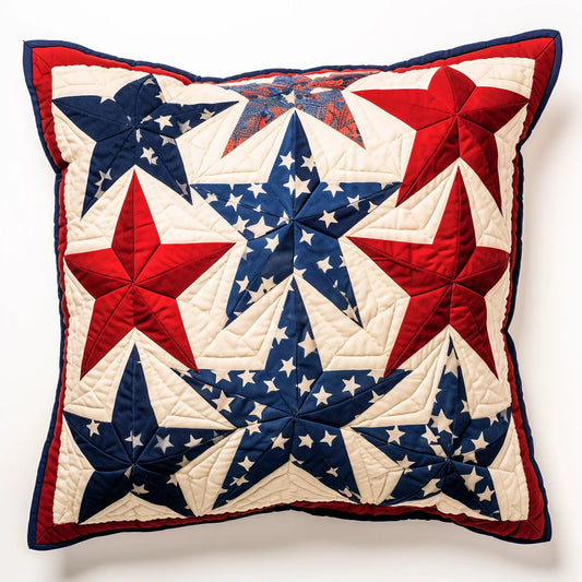 Patriotic Star TAI060324139 Quilted Pillow Case