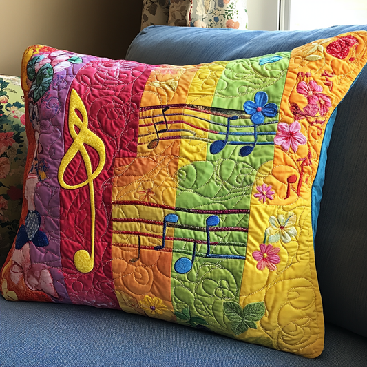 Music Note DAI110225291 Quilted Pillow Case