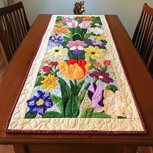 Flower Garden DAI040225451 Quilted Table Runner