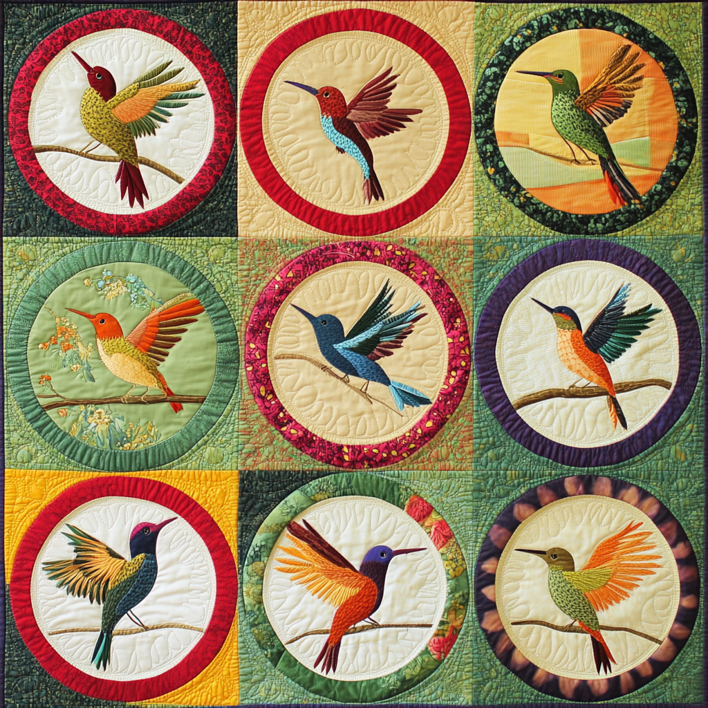 Hummingbird DAI130824110 Quilt Blanket